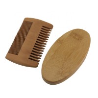 Shaping tool perfect facial men's wooden beard comb and brush set