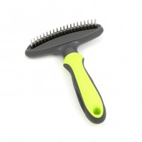 Multiple Color Stainless steel deshedding brush pet dog cat plastic rake shape comb