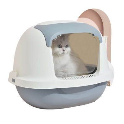 PAKEWAY new Wholesale Cat Litter Box closed with Scoop Self Cleaning Litter Pan Hooded Eco-friendly Cat Toilet