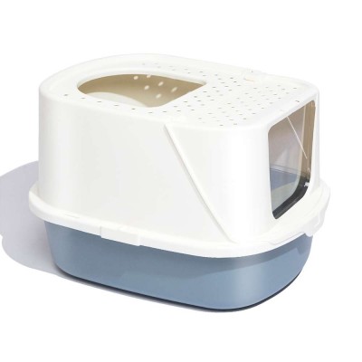 PAKEWAY Ark Cat Litter Box,Self Cleaning Litter Pan Hooded Eco-friendly Large Space Cat Toilet closed