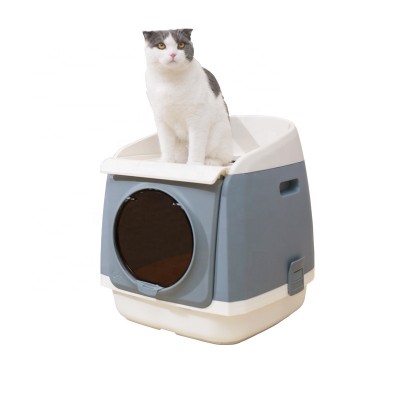 PAKEWAY Wholesale Free Cabin Cat Litter Box Vlosed Litter Pan Hooded Eco-friendly Large Space Cat Toilet