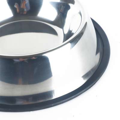 PAKEWAY Large Stainless Steel Pet Bowls with Rubber Base