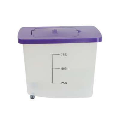 PAKEWAY Pet Food Container, Plastic Dog Food Storage Container with removable Lid,with Wheels