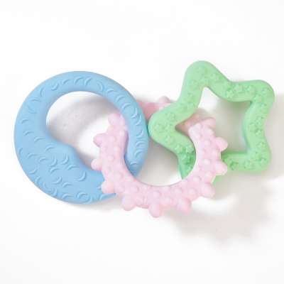 PAKEWAy  Teeth cleaning rubber squeaky dog toys for training